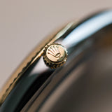 2022 Rolex Datejust 41 Black Diamonds Dial Fluted Oyster Bracelet Two Tone Yellow Gold
