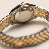 2022 Rolex Datejust 31 Dark Grey Diamonds Dial Fluted Jubilee Two Tone Yellow Gold