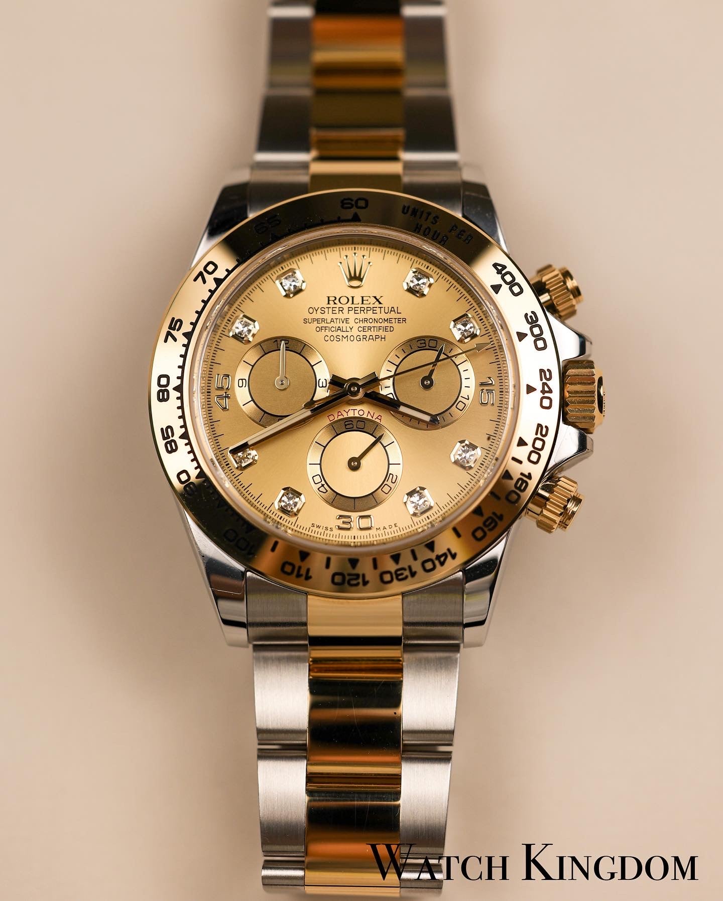 2022 Rolex Daytona Champagne Dial With Diamonds Two Tone Yellow Gold *Discontinued*