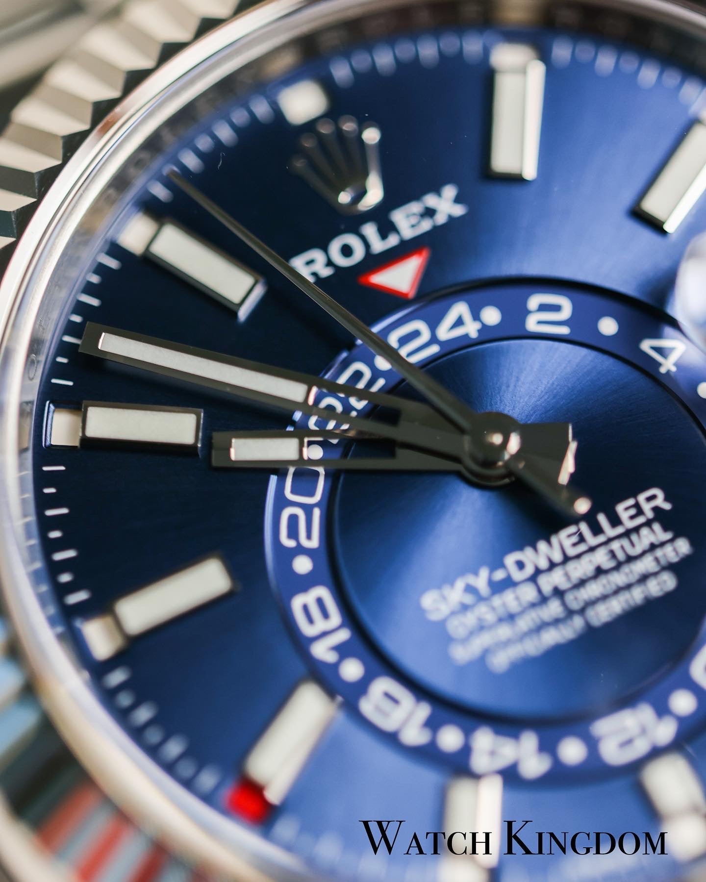 2022 Rolex Sky Dweller Blue Dial Fluted Jubilee