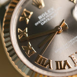 2023 Rolex Datejust 31 Slate Dial Fluted Jubilee Two Tone Rose Gold