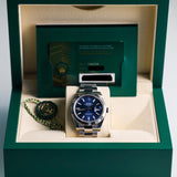 2023 Rolex Datejust 41 Blue Index Dial Fluted Oyster Bracelet