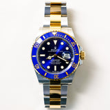 2021 Rolex Blue Submariner Date Two Tone Yellow Gold