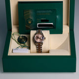 2022 Rolex Datejust 28 Rose-Colour Dial Fluted Jubilee Two Tone Rose Gold