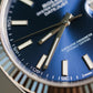 2023 Rolex Datejust 41 Blue Index Dial Fluted Oyster Bracelet