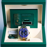 2021 Rolex Blue Submariner Date Two Tone Yellow Gold