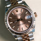 2023 Rolex Datejust 31 Rose-Color Dial Fluted Jubilee Two Tone Rose Gold
