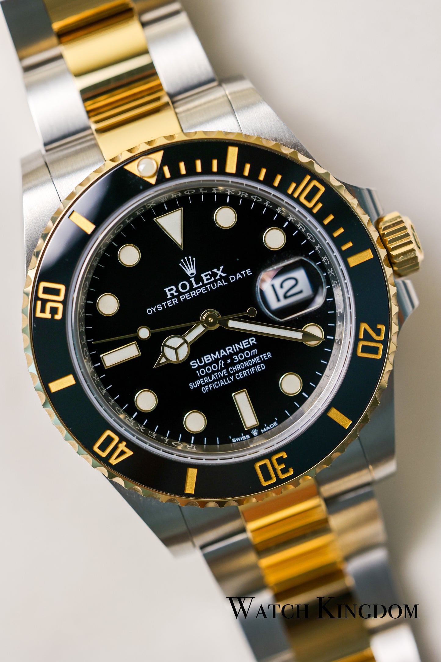 2022 Rolex Submariner Date Black Dial Two Tone Yellow Gold