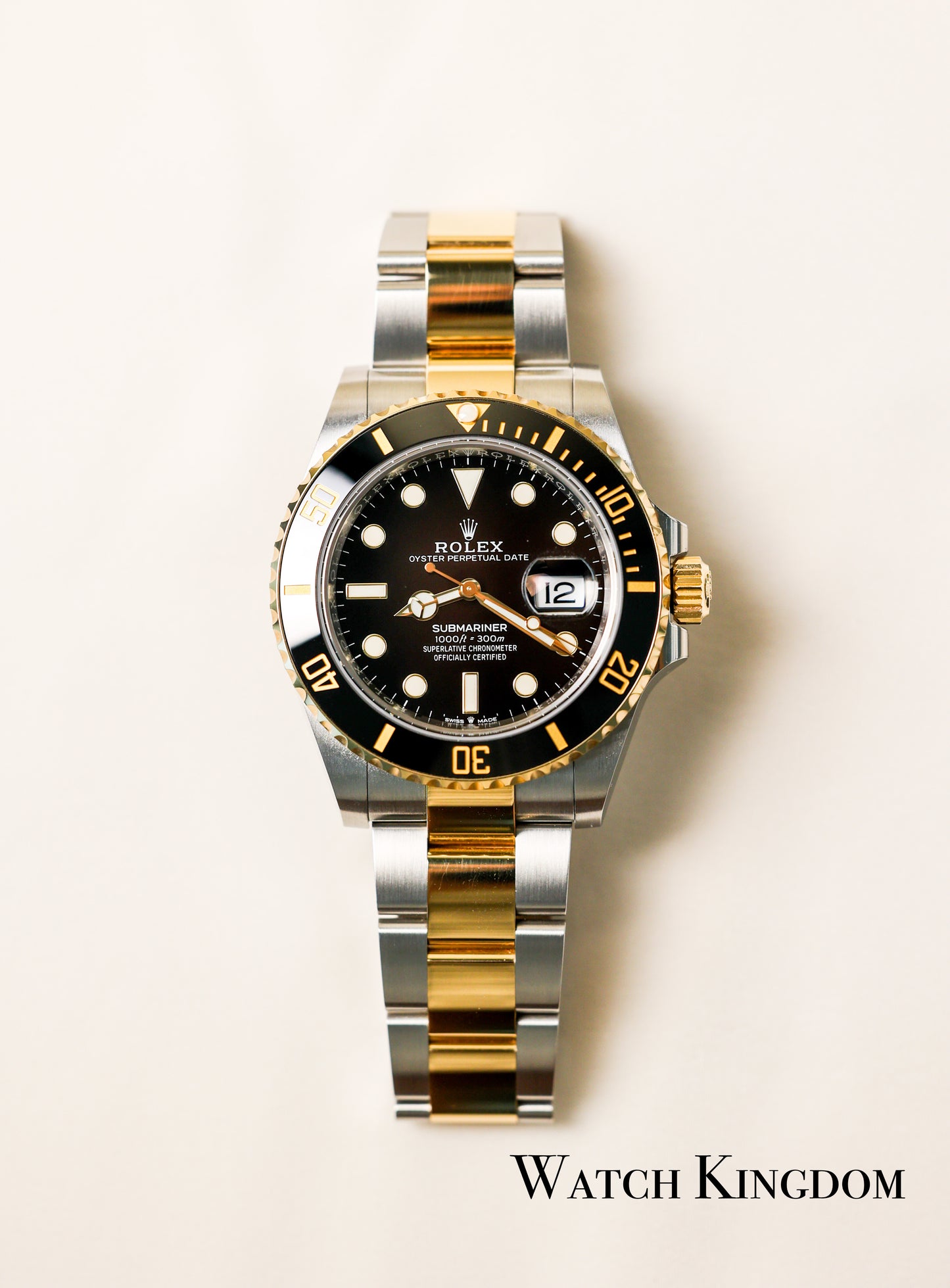 2022 Rolex Submariner Date Black Dial Two Tone Yellow Gold