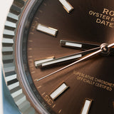 2022 Rolex Datejust 41 Chocolate Dial Fluted Jubilee Two Tone Rose Gold
