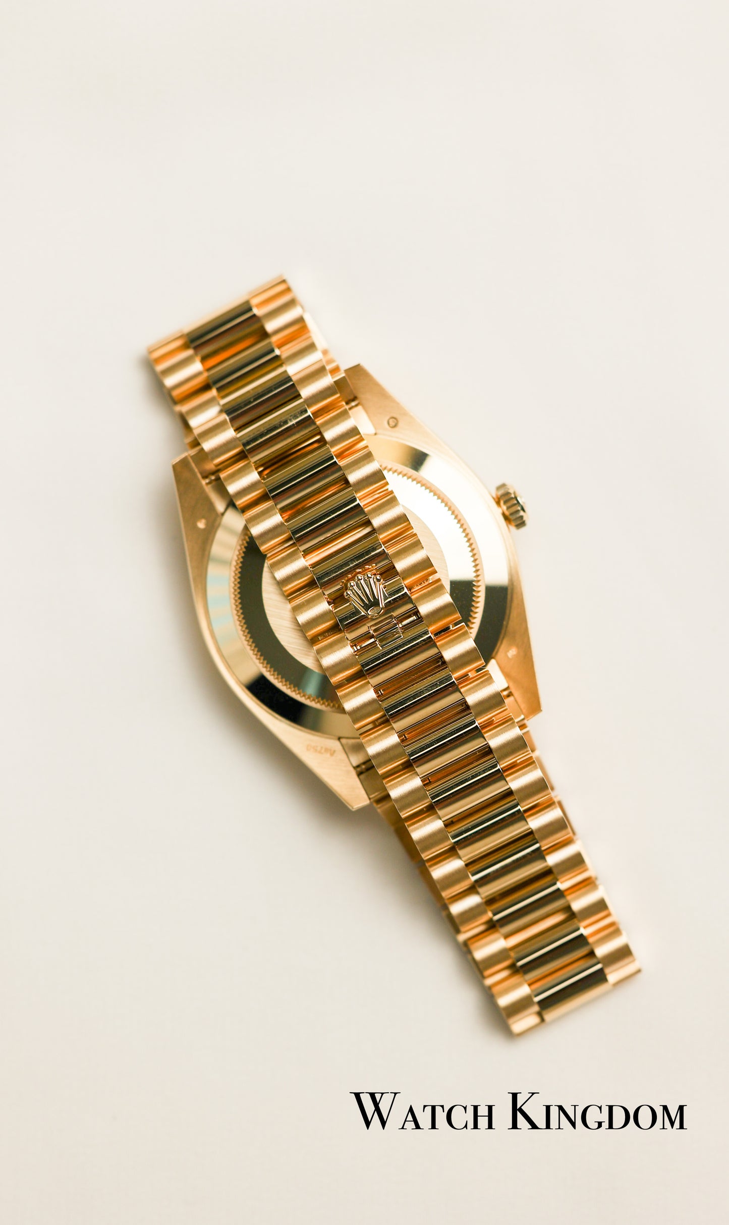 2022 Rolex Daydate 40 White Roman Numerals Fluted President Bracelet Yellow Gold