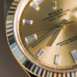 2023 Rolex Daydate 40 Champagne Diamonds Dial Yellow Gold
