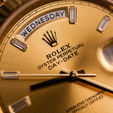 2023 Rolex Daydate 40 Champagne Diamonds Dial Yellow Gold
