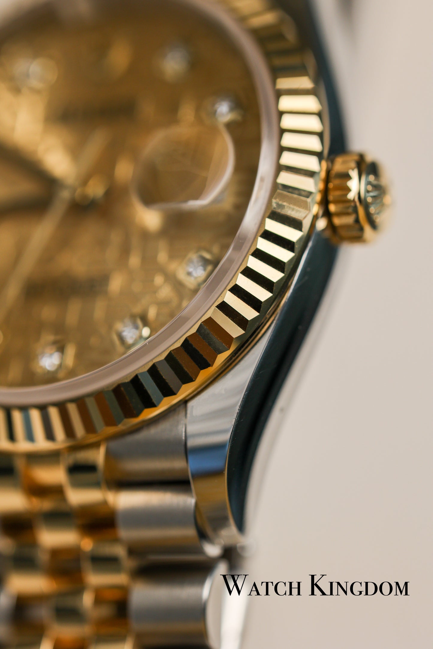 2022 Rolex Datejust 36 Champagne Dial Fluted Jubilee Two Tone Yellow Gold