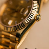 2023 Rolex Daydate 40 Champagne Diamonds Dial Yellow Gold