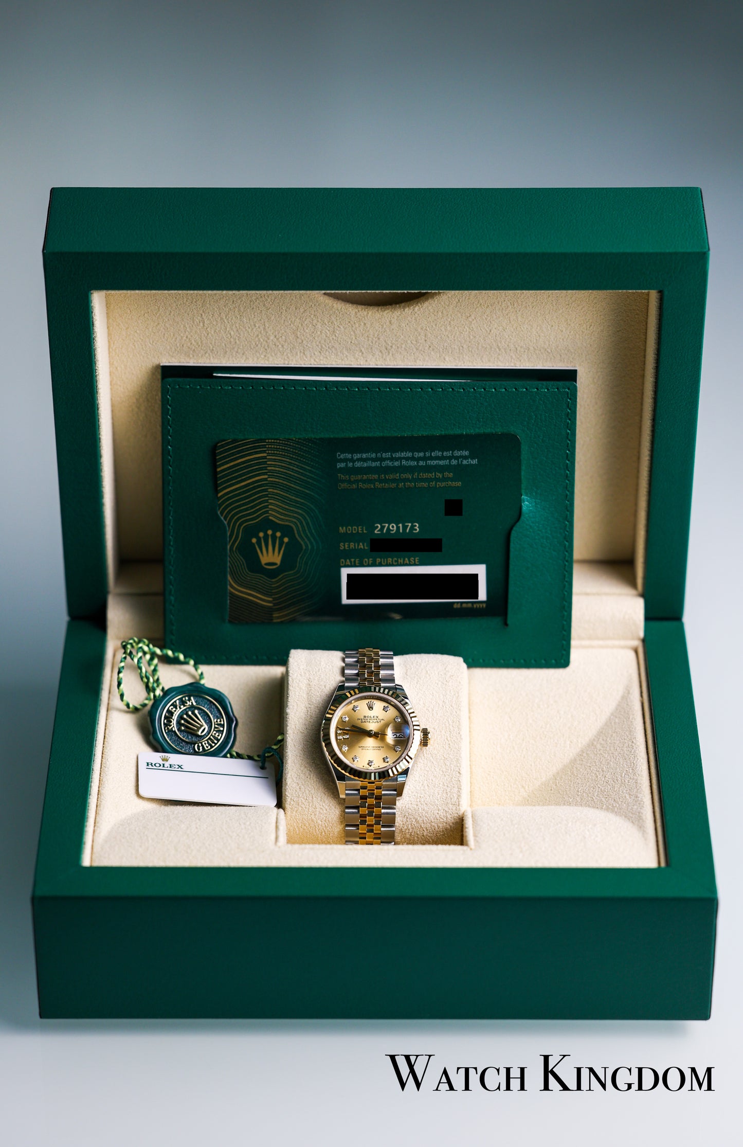 2023 Rolex Datejust 28 Champagne Dial Fluted Jubilee Two Tone Yellow Gold