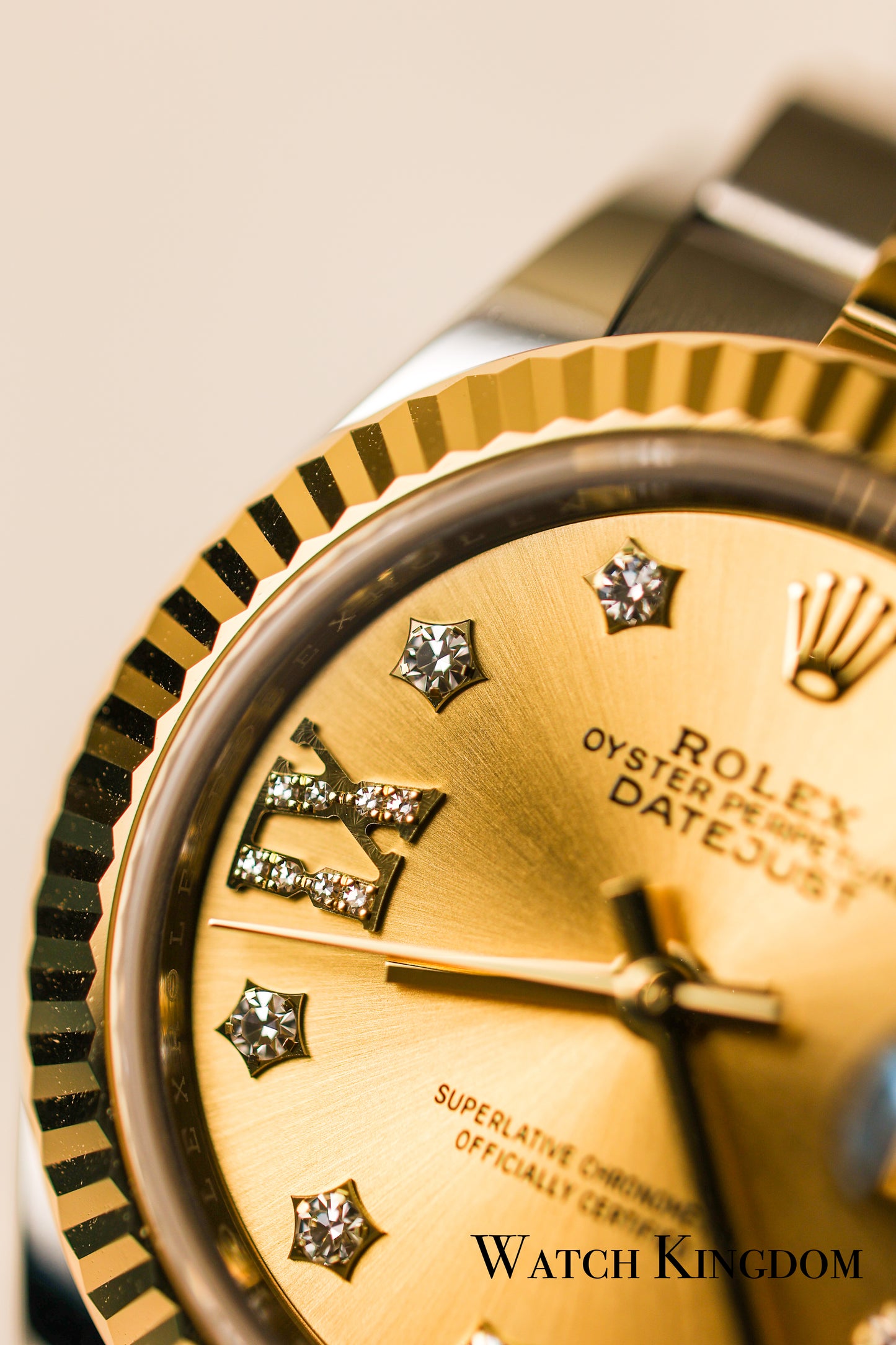 2023 Rolex Datejust 28 Champagne Dial Fluted Jubilee Two Tone Yellow Gold