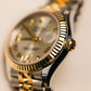 2023 Rolex Datejust 31 Silver Dial Two Tone Yellow Gold Fluted Jubilee