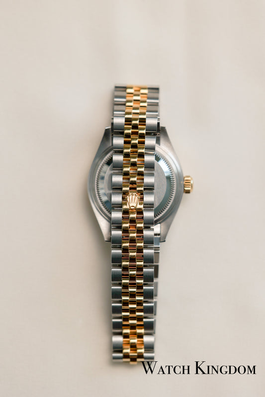 2022 Rolex Datejust 28 Silver With Diamonds Dial Fluted Jubilee Two Tone Yellow Gold