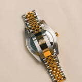 2022 Rolex Datejust 41 Black Diamonds Dial Fluted Jubilee Two Tone Yellow Gold