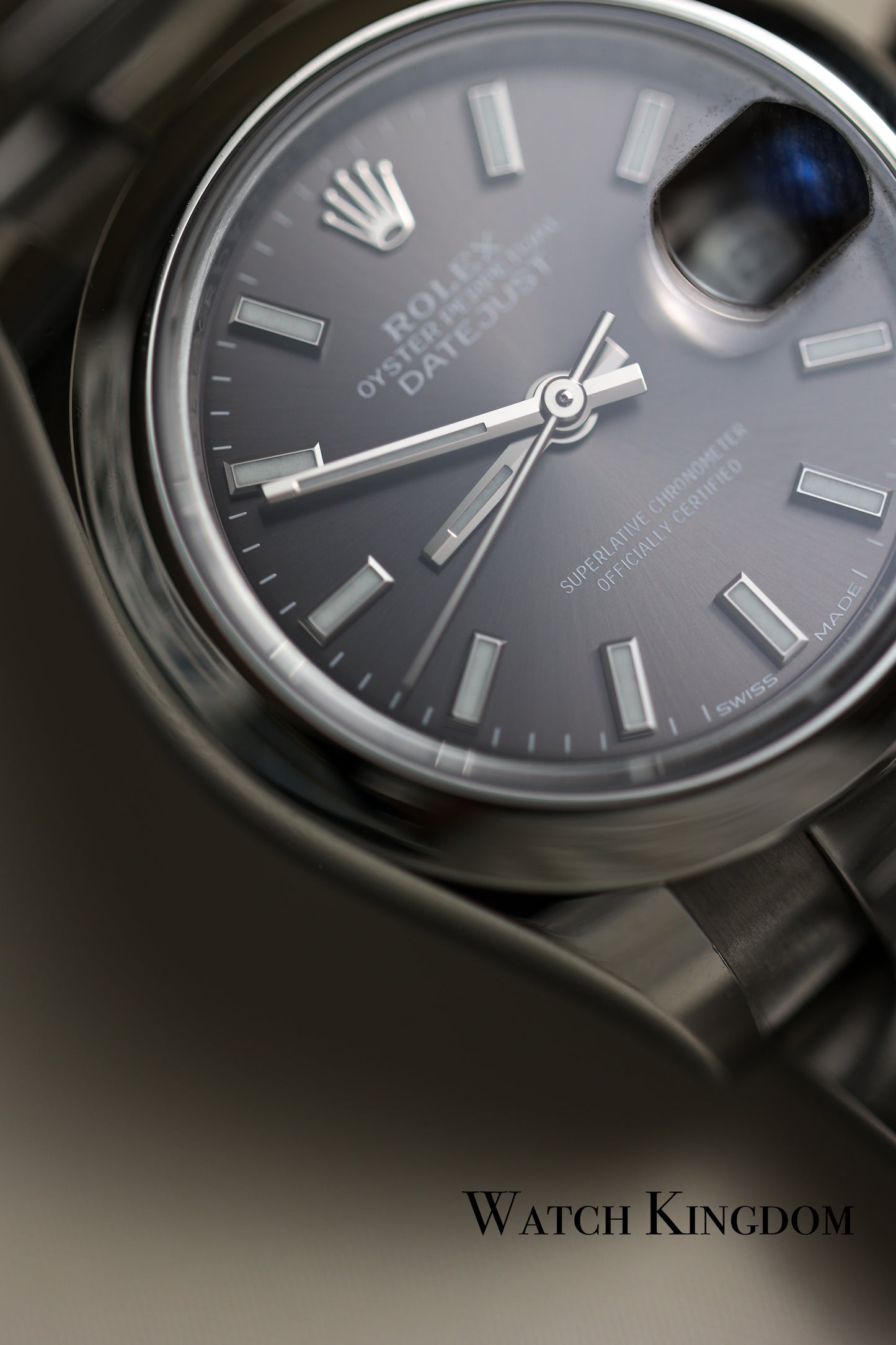 2019 Rolex Datejust 28 Grey Dial Smooth Oyster Bracelet