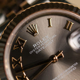 2023 Rolex Datejust 31 Slate Dial Fluted Jubilee Two Tone Rose Gold
