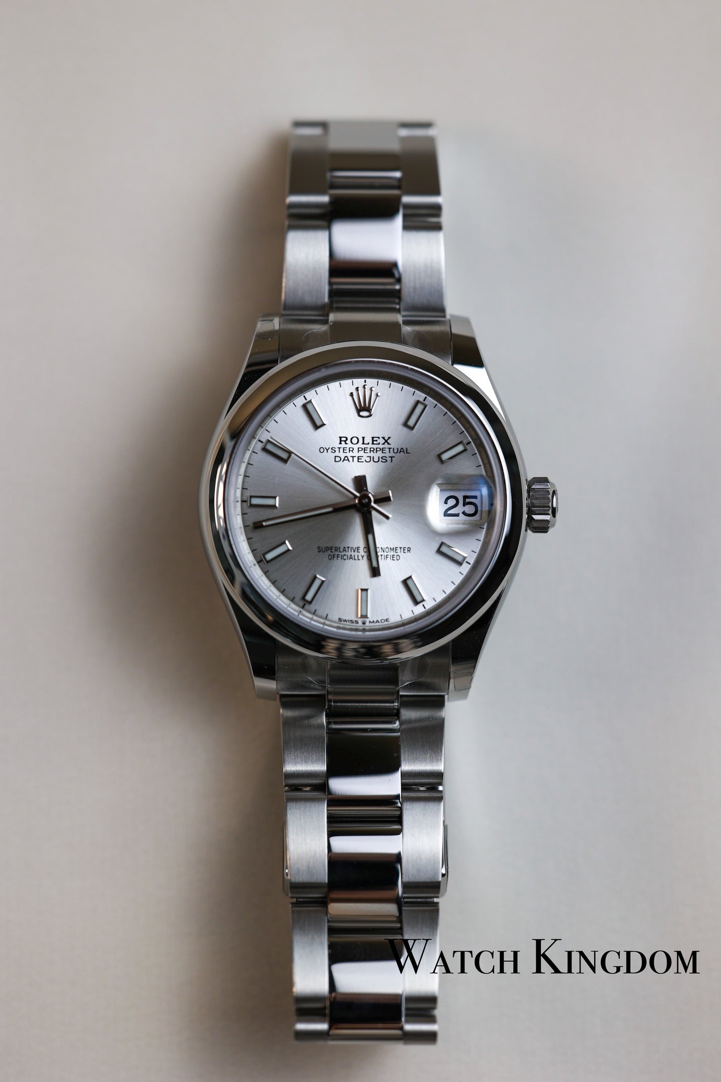 2022 Rolex Datejust 31 Silver Dial Smooth Oyster Bracelet