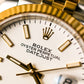 2023 Rolex Datejust 36 White Dial Fluted Jubilee Two Tone Yellow Gold